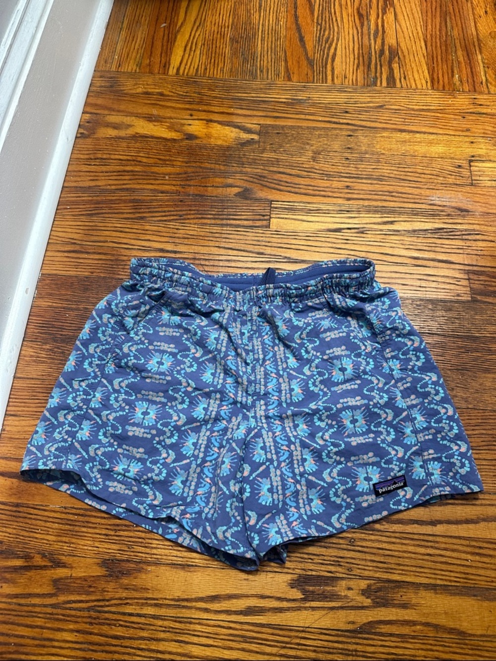 Patagonia Blue Patterned baggies shorts